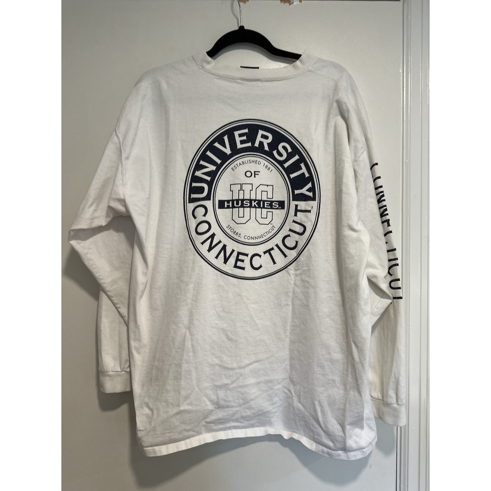 VTG 90's Galt Sand Sz: XL UCONN Huskies Sellout Graphic Logo Long Sleeve Tee